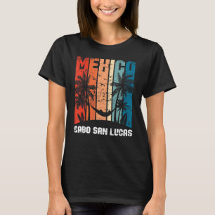 Retro Mexico Cabo San Lucas Palm Trees Mexican Mex T-Shirt