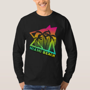 Retro Miami Beach 70s 80s Style Vintage Men Women T-Shirt
