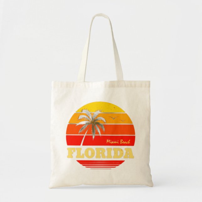 Retro Miami Beach Florida Tote Bag (Front)