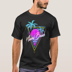 Retro Miami Beach Vintage 80s Beach Souvenir T-Shirt