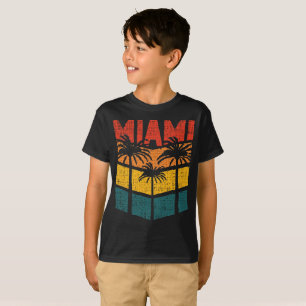 Retro Miami Florida Beach Souvenir Palm Tree 80s T-Shirt