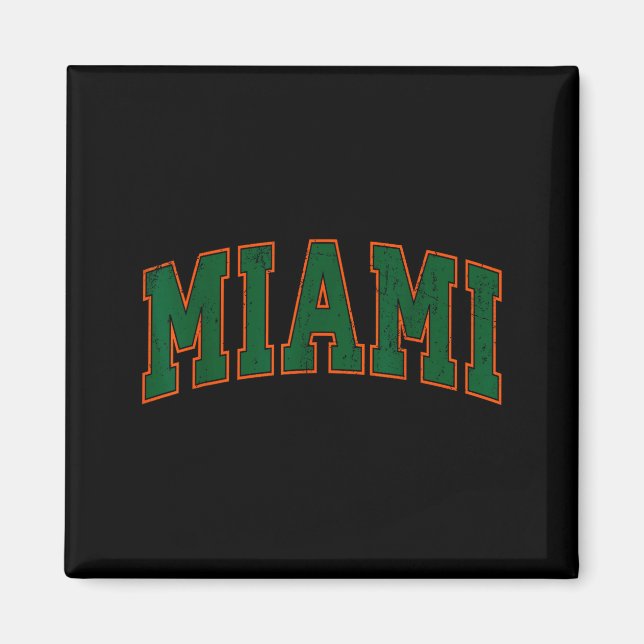 Retro Miami Florida Tee Men Women And Kids  Magnet (Front)