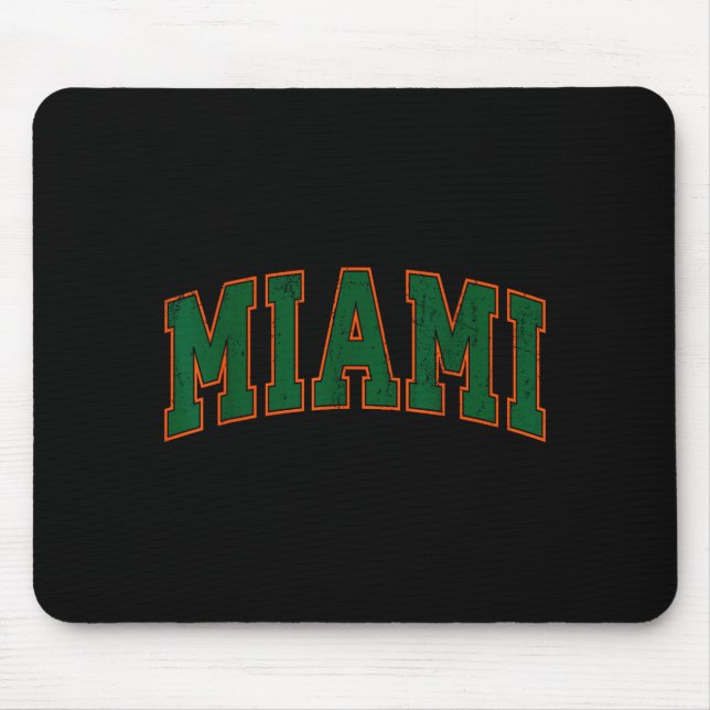 Retro Miami Florida Tee Men Women And Kids  Mouse Mat (Front)