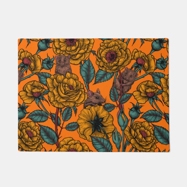 Retro mice party doormat (Front)