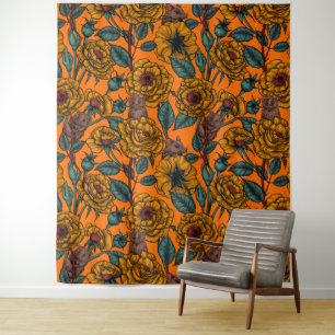 Retro mice party tapestry