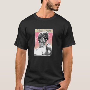 Retro Michelangelo 90s Aesthetic Vaporwave Meme I T-Shirt