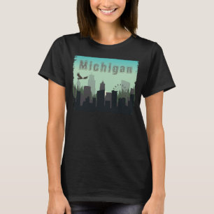 Retro Michigan Image Home MI State Souvenir T-Shirt