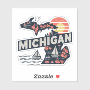Retro Michigan State Sticker