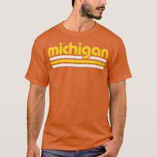 Retro Michigan Stripes  T-Shirt