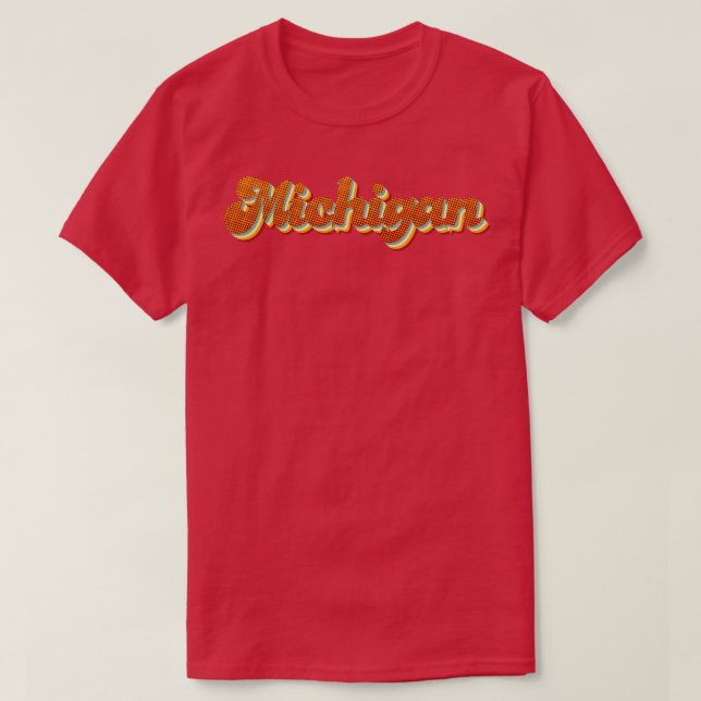 Retro Michigan T-Shirt (Design Front)