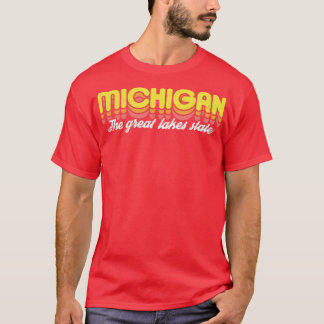 Retro Michigan the Great Lakes State T-Shirt