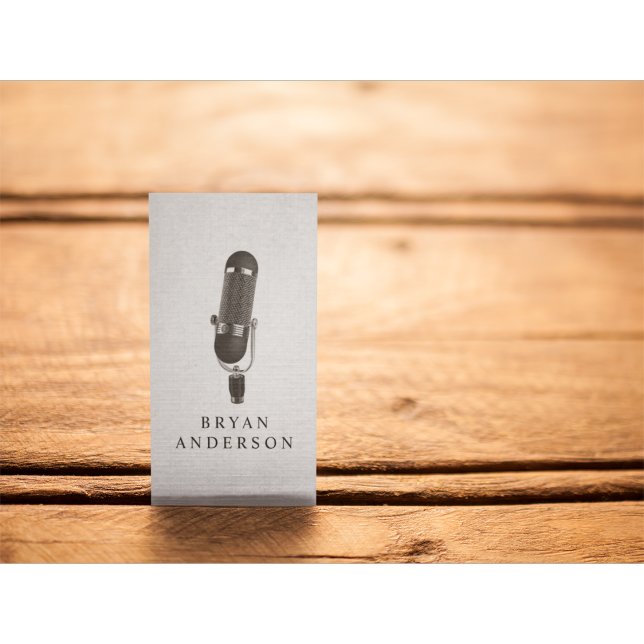 Retro Microphone Business Card (Creator Uploaded)
