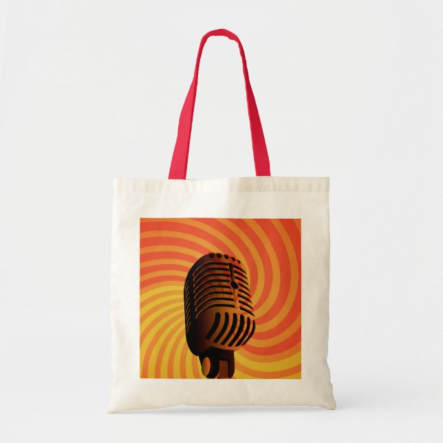 Retro Microphone custom bag - choose style (Front)