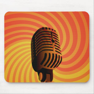 Retro Microphone custom laptop sleeve Mouse Mat