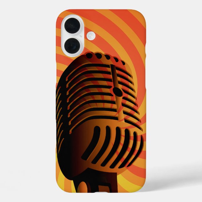 Retro Microphone custom Motorola case (Back)