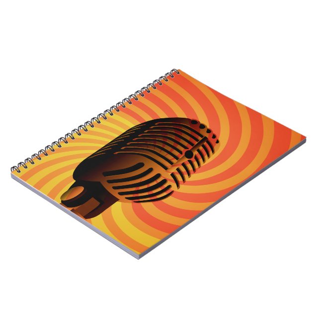 Retro Microphone custom notebook (Left Side)