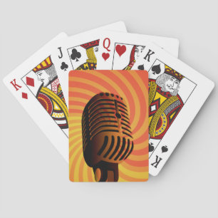 Retro Microphone custom playing cards