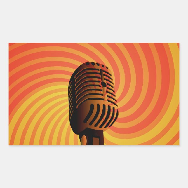 Retro Microphone custom stickers (Front)