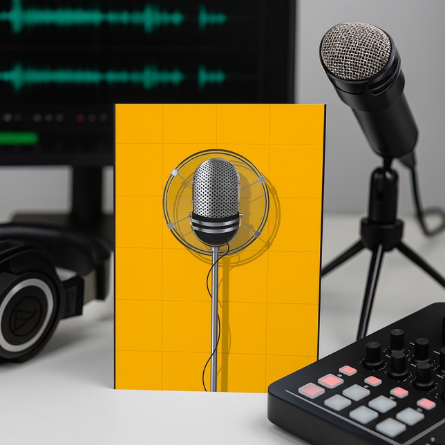 Retro Microphone Invitations (Creator Uploaded)