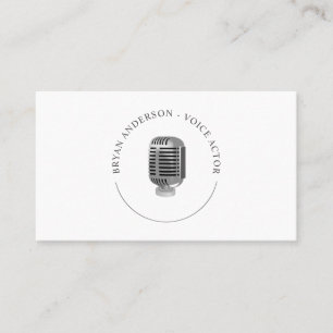 Retro Microphone Logo Business Card