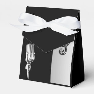 Retro Microphone & Treble Cleft Birthday Favor Box