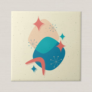 Retro Mid Century Atomic Age Abstract Tile
