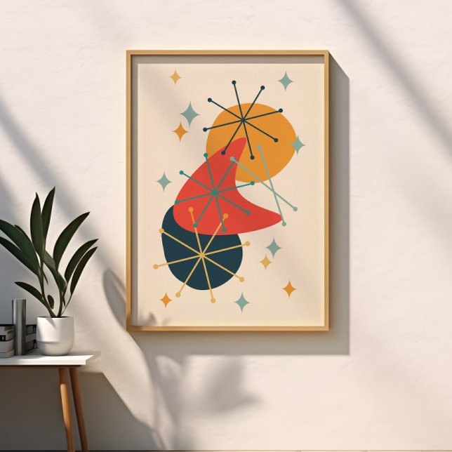 Retro Mid Century Atomic Era Abstract Poster (Creator Uploaded)