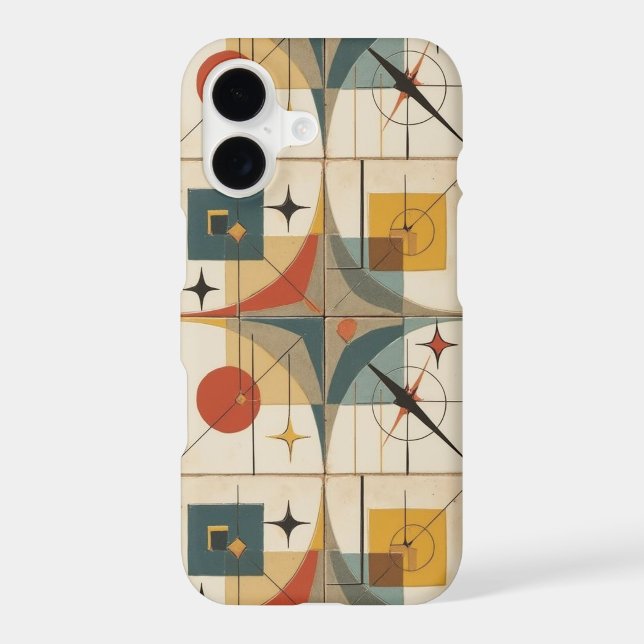 Retro Mid Century Atomic Geometric Pattern (Back)