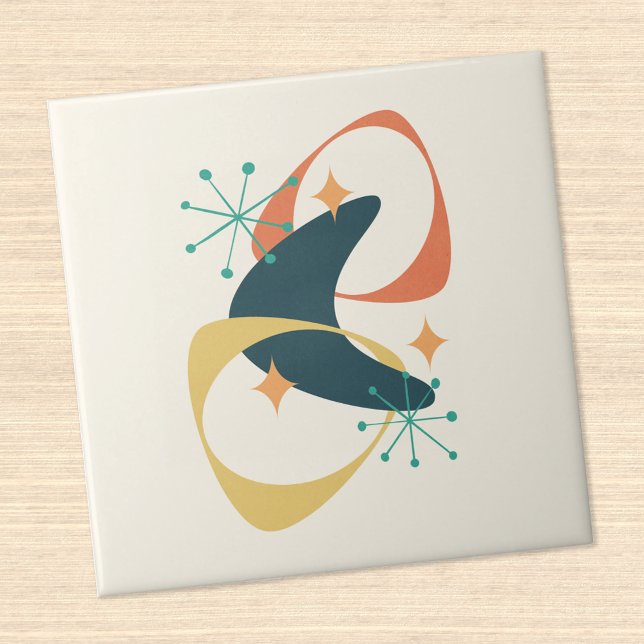 Retro Mid Century Atomic Space Age Abstract Tile (Creator Uploaded)