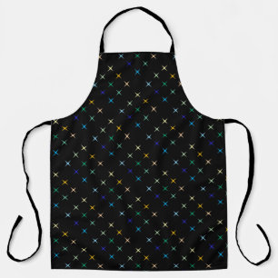 Retro Mid Century Geometric Stars Art Design Apron