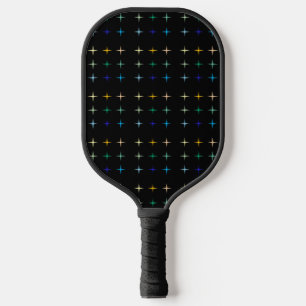 Retro Mid Century Geometric Stars Art Design Pickleball Paddle