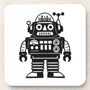 Retro Mid Century Inspired Robot Coaster
