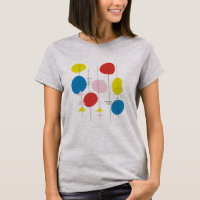 Retro Mid Century Mod Atomic Art | Yellow and Blue