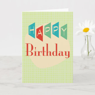 Retro Mid-Century Mod Birthday Card