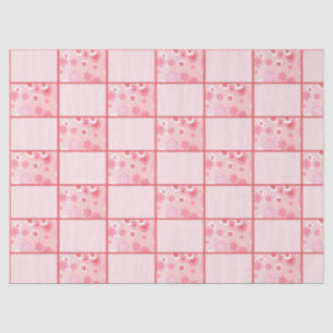 Retro Mid Century Mod Vintage Floral on Light Pink Tissue Paper