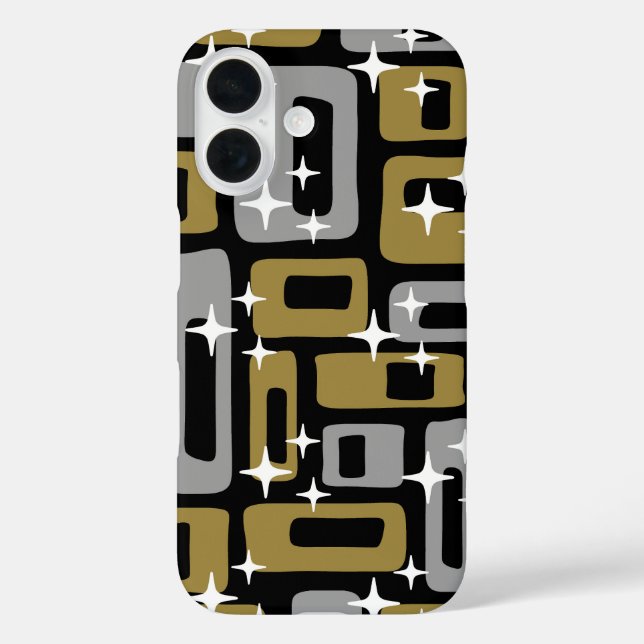 Retro Mid Century Modern Abstract Case-Mate iPhone Case (Back)