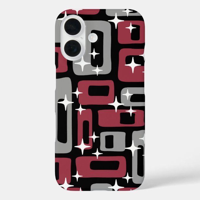 Retro Mid Century Modern Abstract Case-Mate iPhone Case (Back)