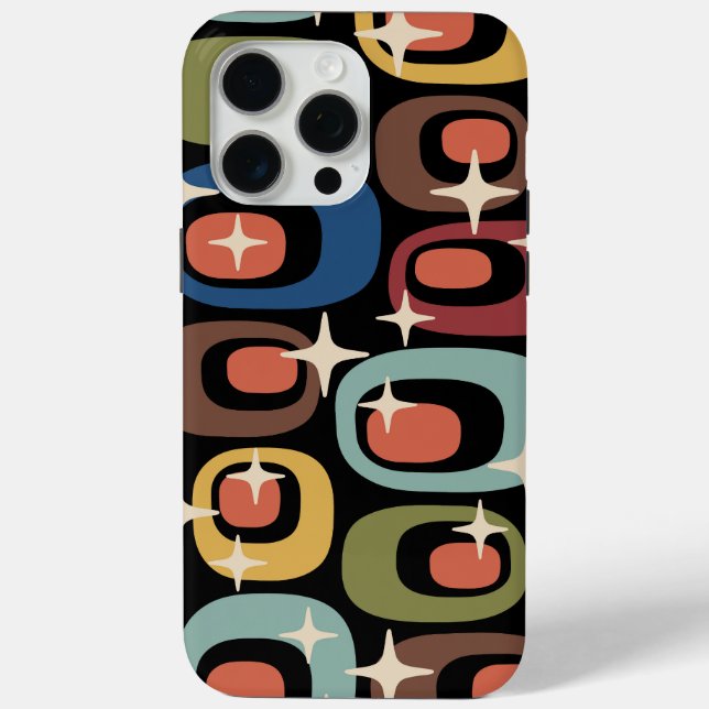 Retro Mid Century Modern Abstract Case-Mate iPhone Case (Back)