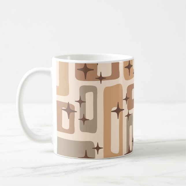 Retro Mid Century Modern Abstract Coffee Mug (Left)