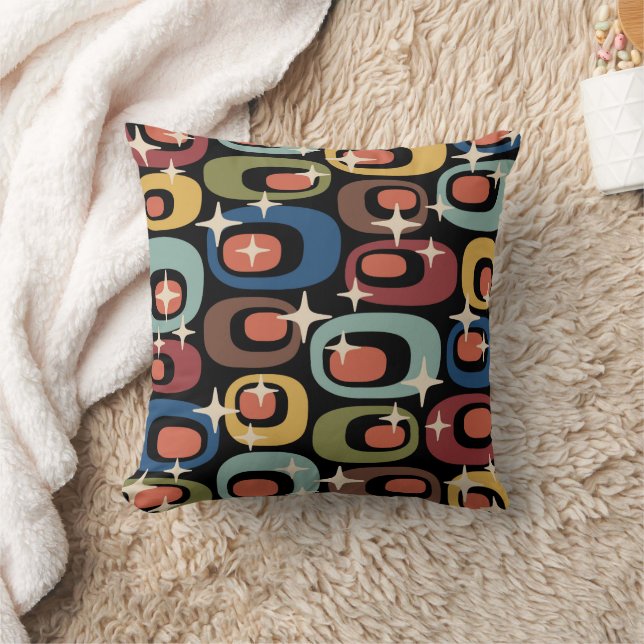 Retro Mid Century Modern Abstract Cushion (Blanket)