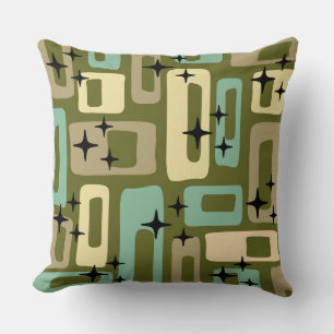 Retro Mid Century Modern Abstract Cushion