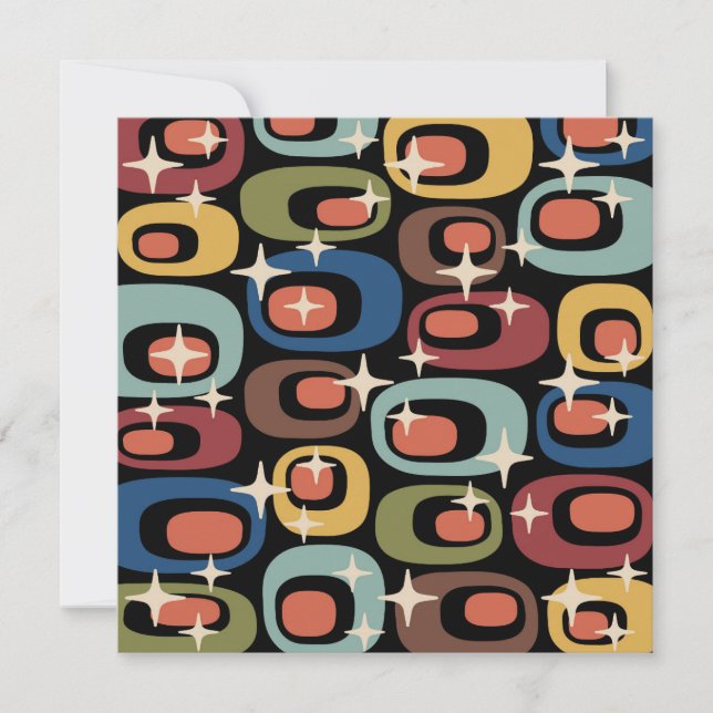Retro Mid Century Modern Abstract Invitation (Front)