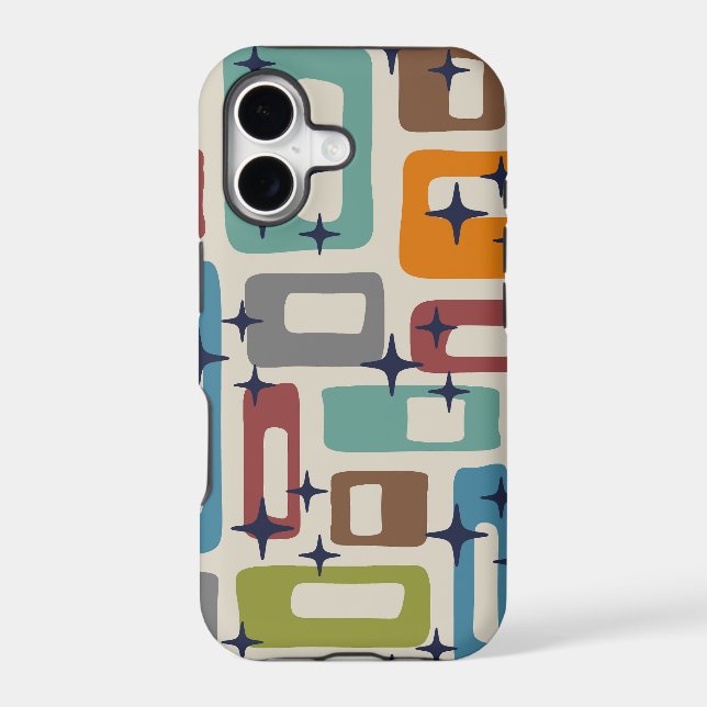 Retro Mid Century Modern Abstract Pattern (Back)