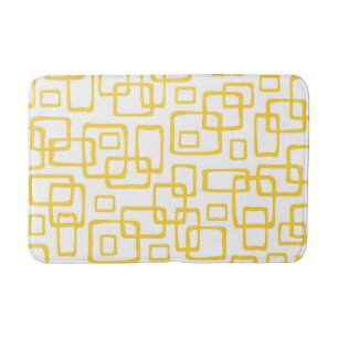 Retro Mid Century Modern Abstract Pattern Bath Mat