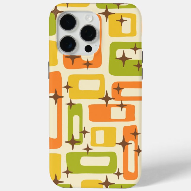 Retro Mid Century Modern Abstract Pattern Case-Mate iPhone Case (Back)