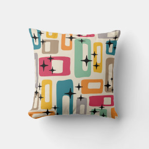 Retro Mid Century Modern Abstract Pattern Cushion