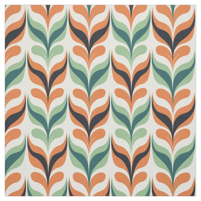 Retro Mid Century Modern Abstract Pattern Fabric (Swatch)