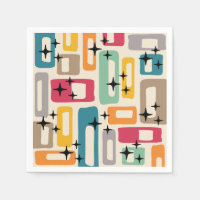 Retro Mid Century Modern Abstract Pattern
