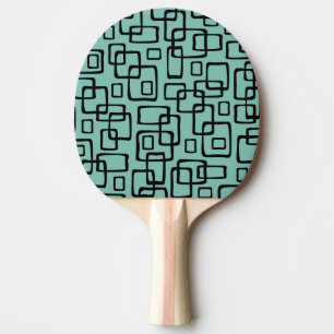 Retro Mid Century Modern Abstract Pattern Ping Pong Paddle