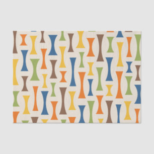 Retro Mid Century Modern Abstract Pattern Tissue Paper